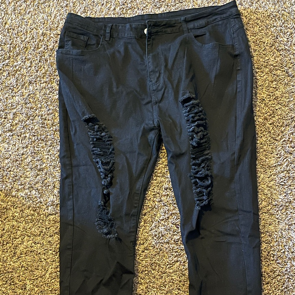 Black Ripped Denim